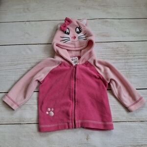Animalz 18M Kitty Cat Zip Up Pink Fleece Hoodie